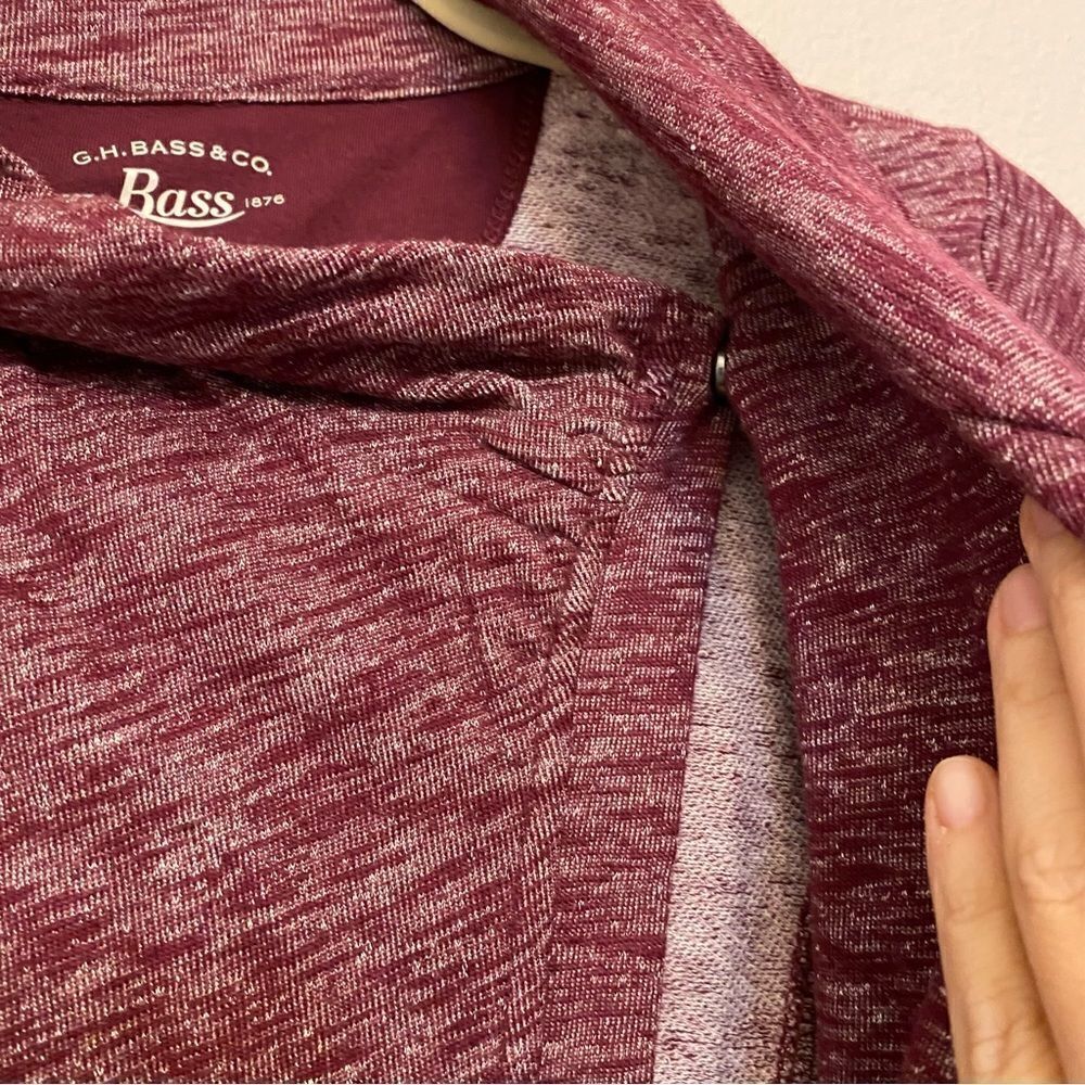 G.H. Bass womans Knit w/pockets Asymmetrical full zip Cardigan shacket Jacket S - Picture 3 of 12
